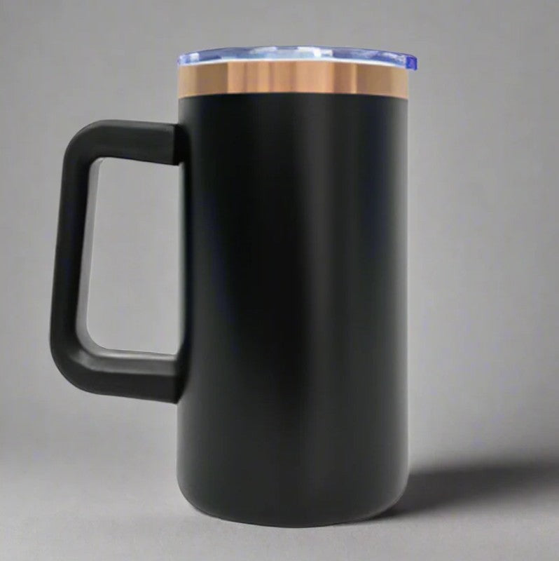 20 oz mug W/Handle Copper (Not Engraved) Black