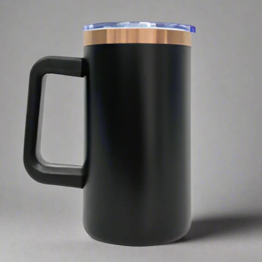 20 oz mug W/Handle Copper (Not Engraved) Black