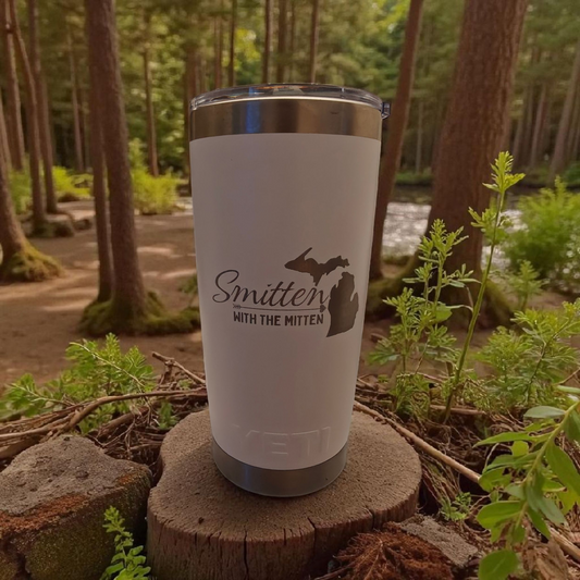 20 oz tumbler smitten white